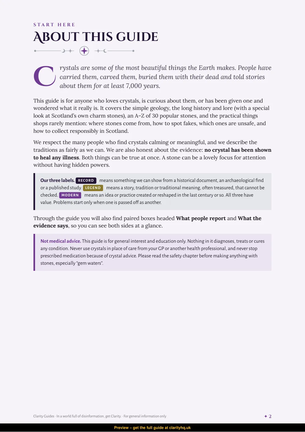 Crystals, preview page 2