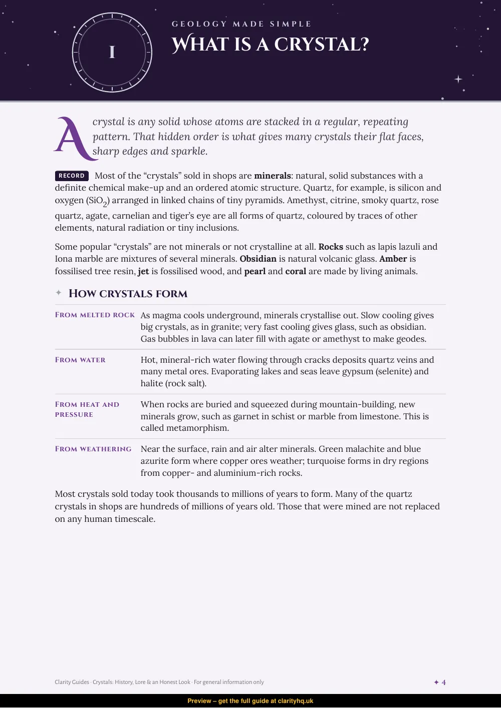 Crystals, preview page 4