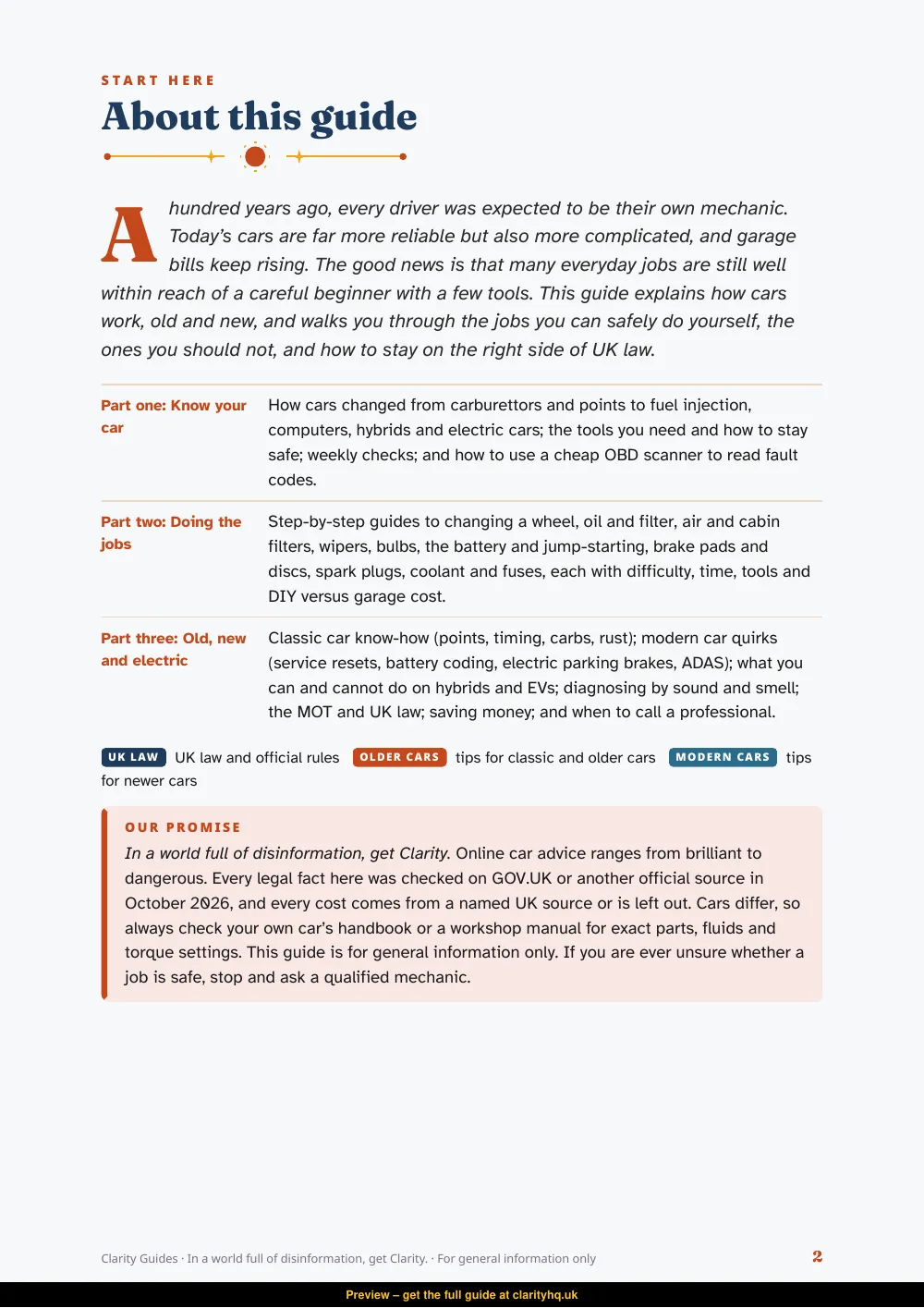 Fix Your Own Car, preview page 2
