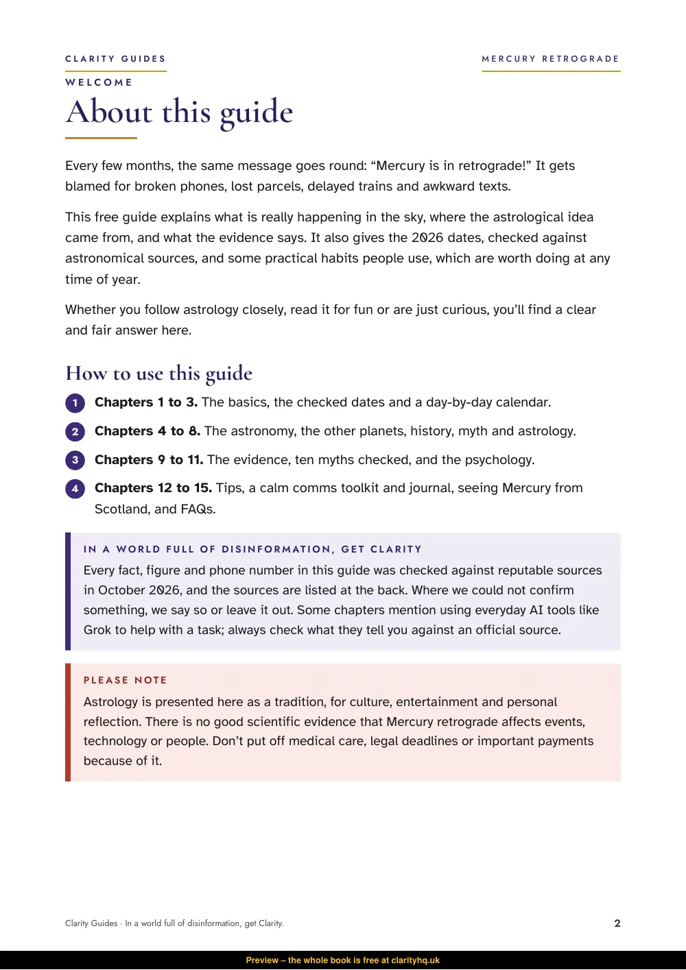 Mercury Retrograde, preview page 2