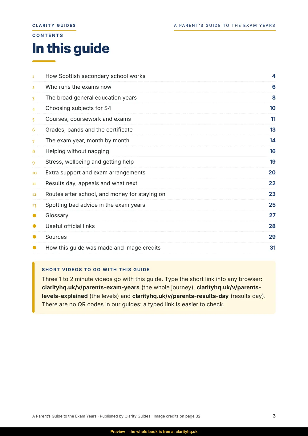 A Parent’s Guide to the Exam Years, preview page 3