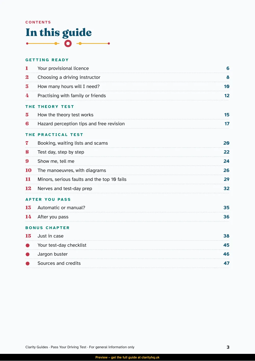 Pass Your Driving Test, preview page 3