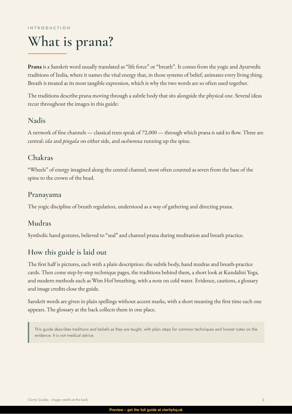 Prana & Breathwork, preview page 3