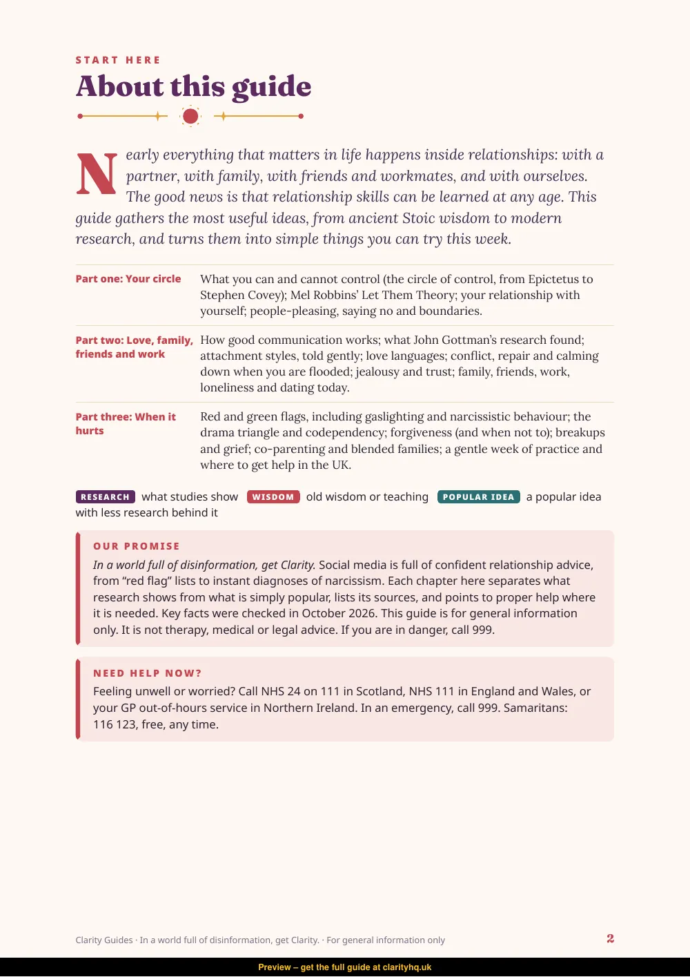 Relationships, preview page 2