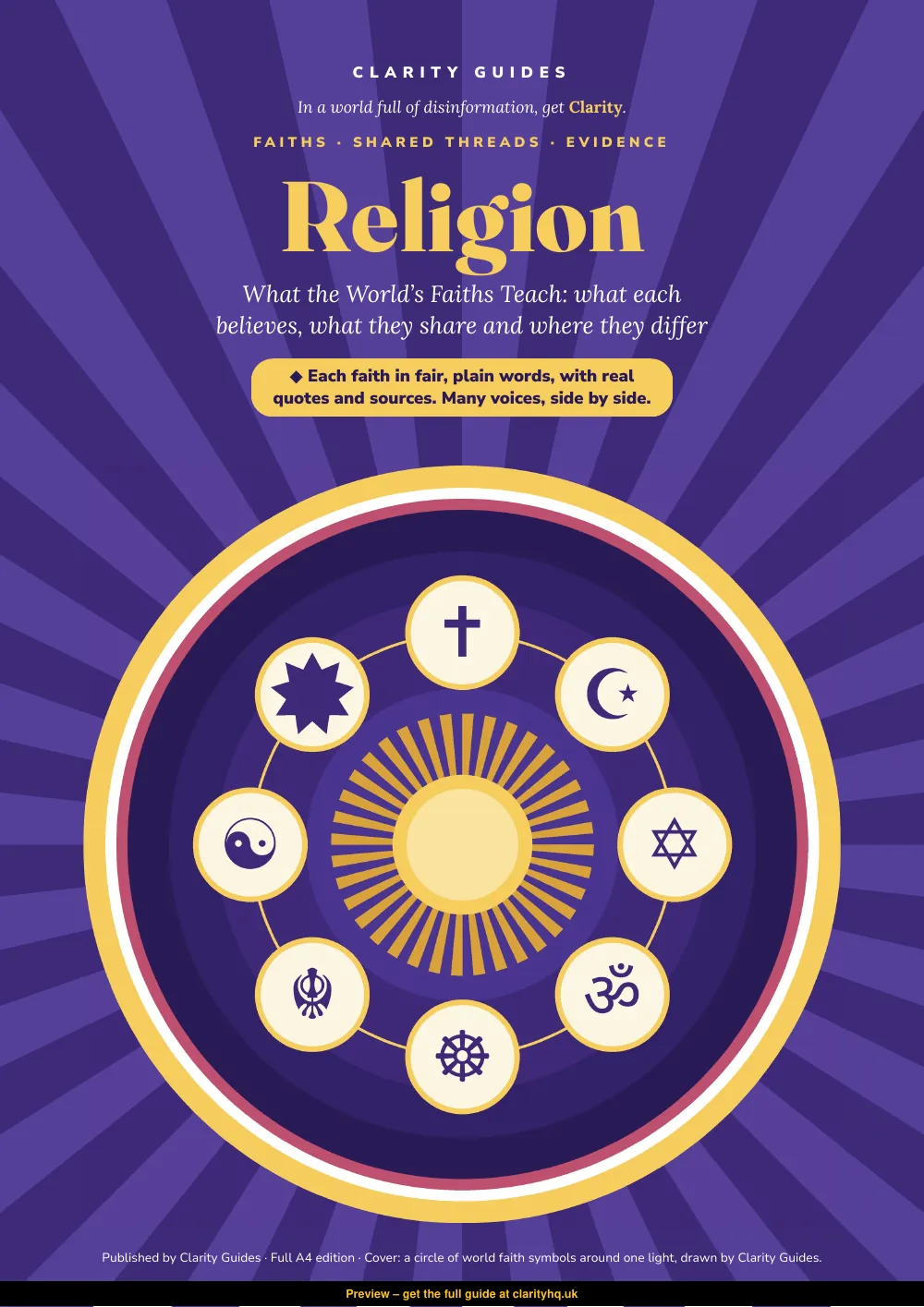 Religion: What the World’s Faiths Teach, preview page 1