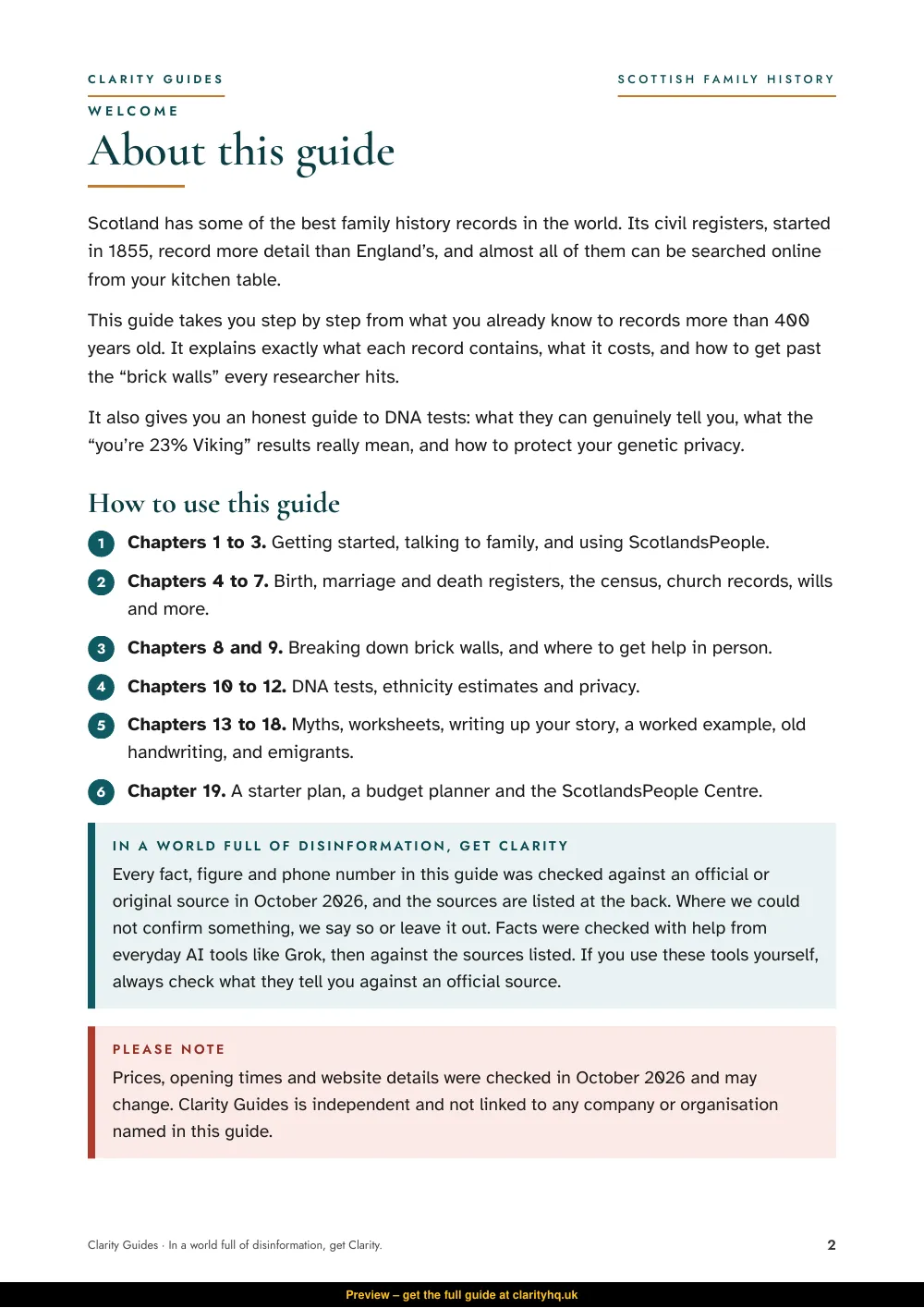 Tracing Your Scottish Family History, preview page 2