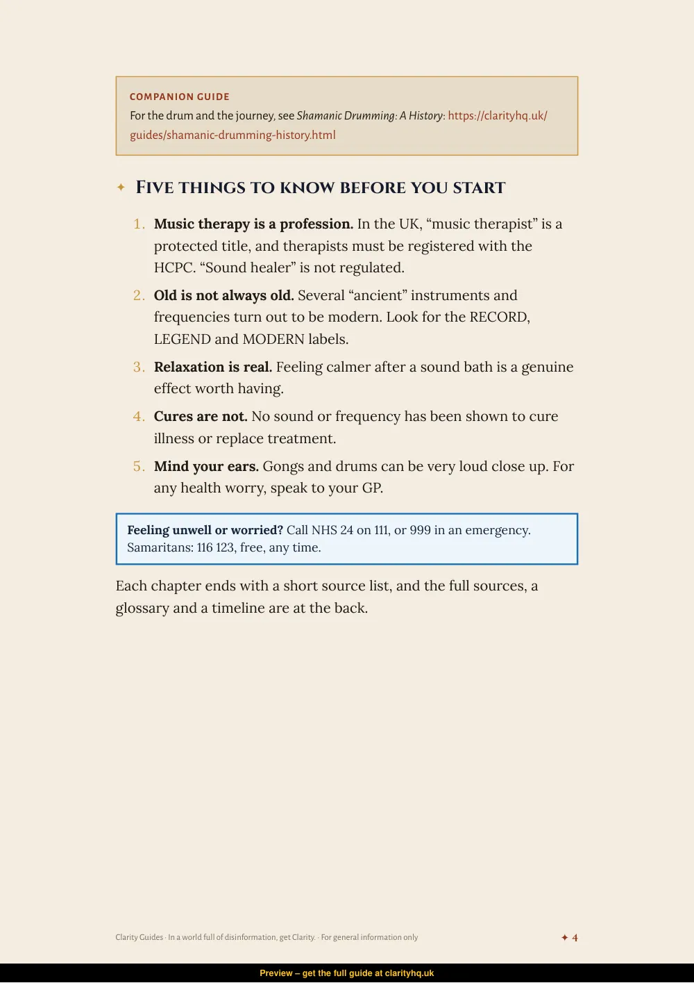Sound and Wellbeing, preview page 4