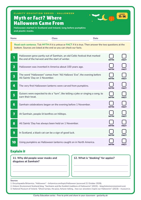 Preview of Halloween worksheet 4